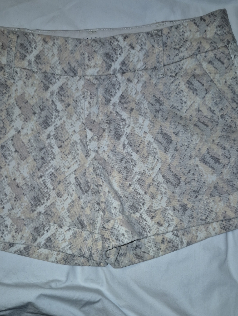 Dear John Neutral Snake-Print Casual Shorts
